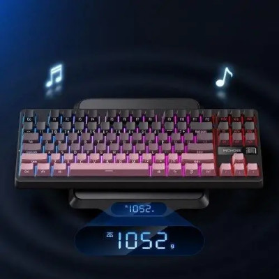 MCHOSE G87 RGB Mechanical Matcha Latte Switch V2 Wireless Black/Pink (MC-G87-17)