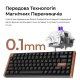 Keychron K2HE Gateron Double-Rail Magnetic Nebula QMK RGB Black (K2H-F1-UA)