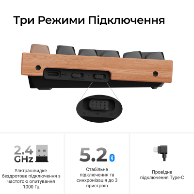 Keychron K2HE Gateron Double-Rail Magnetic Nebula QMK RGB Black (K2H-F1-UA)