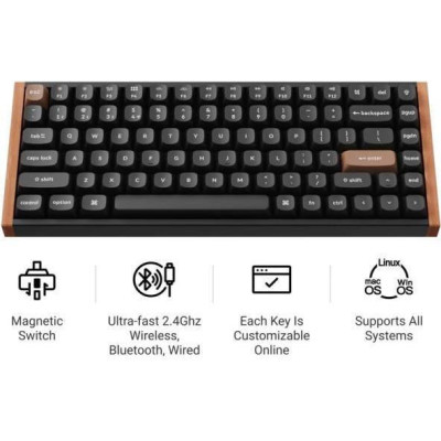 Keychron K2HE Gateron Double-Rail Magnetic Nebula QMK RGB Black (K2H-F1-UA)