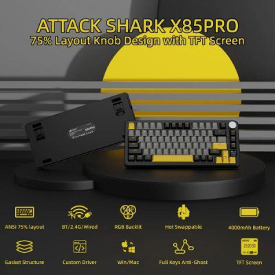 ATTACK SHARK X85 Pro Starry Black (X85PRO_SB_AS)