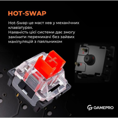 GamePro MK130R Outemu Red Hot-Swap Switch Black