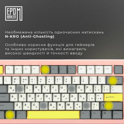 EPOMAKER Shadow-S TKL RGB Mechanical Wisteria Linear Switch Hot-Swap (SHS-P-WL) Pink