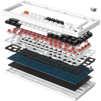 GamePro MK160W Hot-Swap Red Swich White GamePro MK160W Hot-Swap Red Swich White