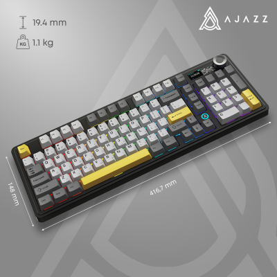 Ajazz AK980 Clear Sky Switch Black-Gray-Yellow (AK980-CS-BGY)