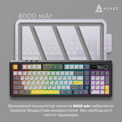 Ajazz AK980 Clear Sky Switch Black-Gray-Yellow (AK980-CS-BGY)