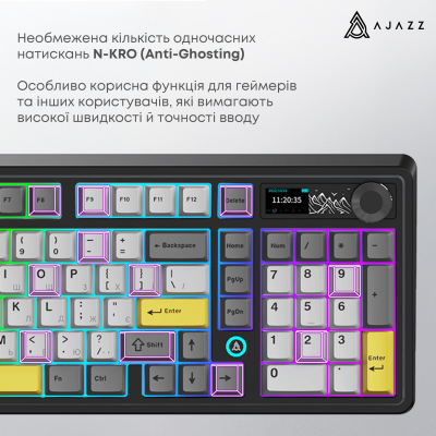 Ajazz AK980 Clear Sky Switch Black-Gray-Yellow (AK980-CS-BGY)