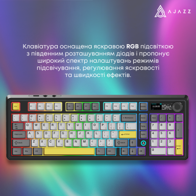 Ajazz AK980 Clear Sky Switch Black-Gray-Yellow (AK980-CS-BGY)