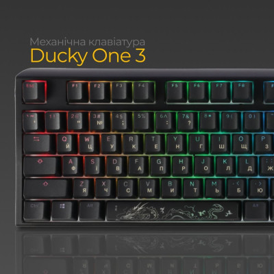 Ducky One 3 RGB Cherry MX Silent Red (DKON2108ST-SUAPXCLAWSC1) Black