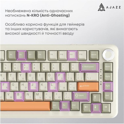 Ajazz AK820 MAX Flying Fish Switch Retro Colour (AK820MAX-FF-R)