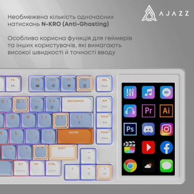 Ajazz AKP815 Red Switch White (AKP815-R-WBO)