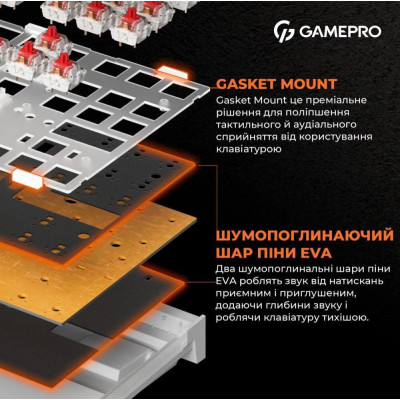 GamePro MK180 Outemu Red Hot-Swap Switch White
