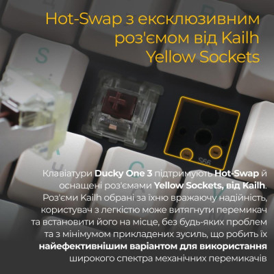 Ducky One 3 Cherry MX Speed Silver UA USB Cream (DKON2108-PUAPXMAEGGC1)