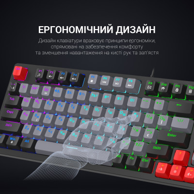 GamePro MK120 Red Switches USB (MK120R) black