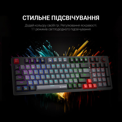 GamePro MK120 Red Switches USB (MK120R) black
