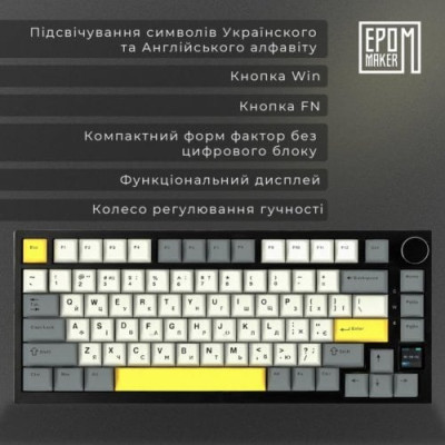 EPOMAKER Ajazz AK820 Pro RGB Mechanical Gift Switch Hot-Swap (AK820-PRO-B-G) Black