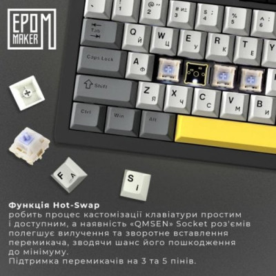 EPOMAKER Ajazz AK820 Pro RGB Mechanical Gift Switch Hot-Swap (AK820-PRO-B-G) Black