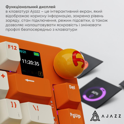 Ajazz AK820 Max Avocado Switch Orange (AK820MAX-AS-OW) Ajazz AK820 Max Avocado Switch Orange (AK820MAX-AS-OW)