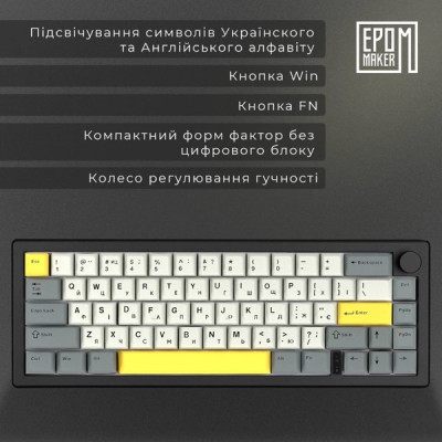 EPOMAKER EK68 Budgerigar V2 Black (EK68-B-BV2)