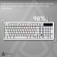 Ajazz AF98 Black USB-C White (AF98-W)