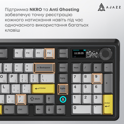 AJAZZ AK980 V2 Gift Switch V2 Black/Grey/Yellow (AK980-V2-G-BGY)