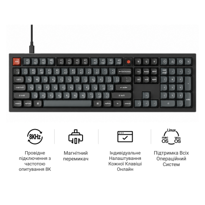 Keychron V6 8K Super Red Switch Black (V6W-D1-UA)