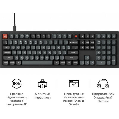 Keychron V6 8K Super Red Switch Black (V6W-D1-UA)