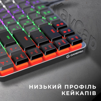 GamePro MK140R Red Swich Low Profile USB Dark Gray