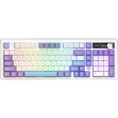 Ajazz AK980 V2 Gift Switch V2 Wireless/Bluetooth/USB White-Blue (AK980-V2-G-PWB)