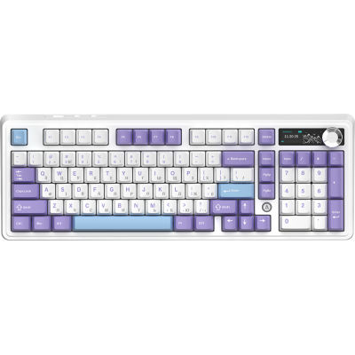 Ajazz AK980 V2 Gift Switch V2 Wireless/Bluetooth/USB White-Blue (AK980-V2-G-PWB)