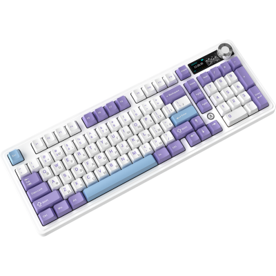 Ajazz AK980 V2 Gift Switch V2 Wireless/Bluetooth/USB White-Blue (AK980-V2-G-PWB)