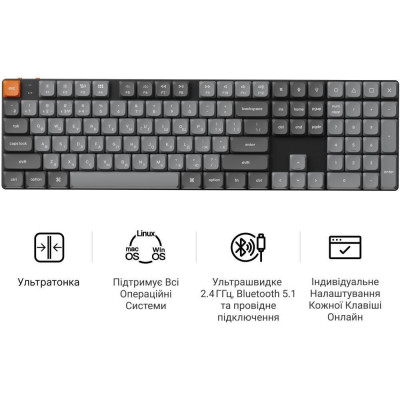 Keychron K5 Max Gateron MX 2.0 Brown Switch Hot-Swap Black (K5M-H3-UA)