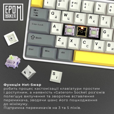 EPOMAKER EP84 Wisteria Linear White (EP84-W-WL)