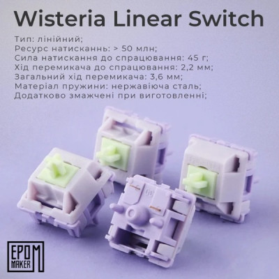EPOMAKER EP84 Wisteria Linear White (EP84-W-WL)