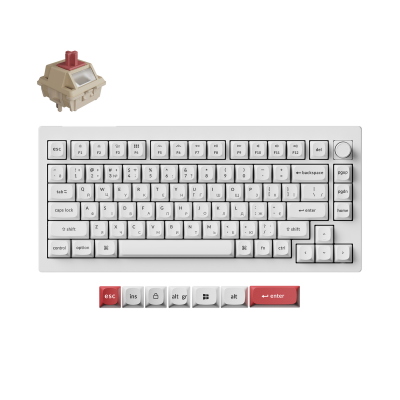 Keychron V1 Ultra Red Switch White (V1U-F1-UA)