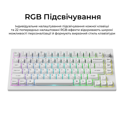 Keychron V1 Ultra Red Switch White (V1U-F1-UA)