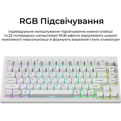 Keychron V1 Ultra Red Switch White (V1U-F1-UA)