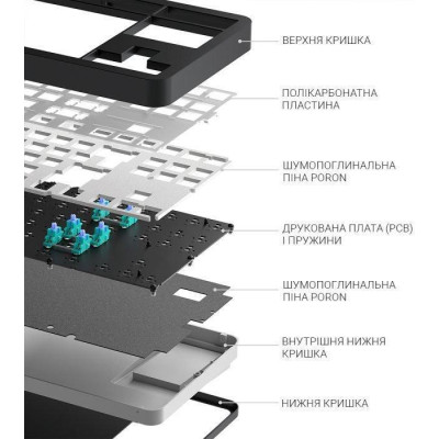 Dark Project ALU87 Bushido ENG/UA White/Black (DPKB_BUSHIDO_87_ANSI_UA)