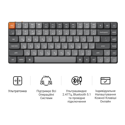 Keychron K3 Max 84 Key Gateron MX 2.0 Brown (K3M-H3-UA)