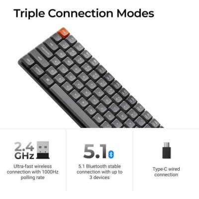 Keychron K3 Max 84 Key Gateron MX 2.0 Brown (K3M-H3-UA)