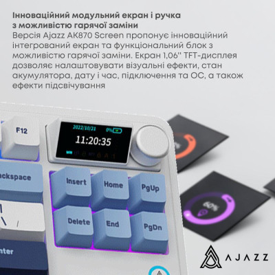 Ajazz AK870 Plus RGB Murad Switches Blue/White/Dark Blue (AK870-MU-BWD) Ajazz AK870 Plus RGB Murad Switches Blue/White/Dark Blue (AK870-MU-BWD)