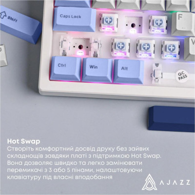 Ajazz AK650 Sea Salt Switch White (AK650-SS-BWB)