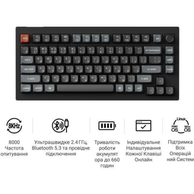 Keychron V1 Ultra Red Switch Black (V1U-D1-UA)