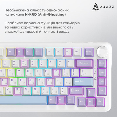 Ajazz AK820 MAX Magnetic Switches Purple/White/Blue (AK820MAX-WM-PWB)