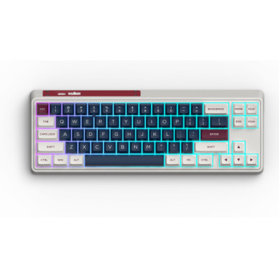 FL ESPORTS CMK68 SAM Metal Heart Wireless Kailh MX Cool Mint (CMK68SAM-5813) White/Blue