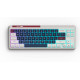 FL ESPORTS CMK68 SAM Metal Heart Wireless Kailh MX Cool Mint (CMK68SAM-5813) White/Blue