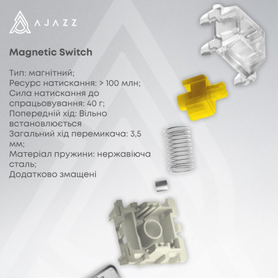 Ajazz AK680 MAX Magnetic Switch Black/Gray/Yellow (AK680-M-BGY-A)