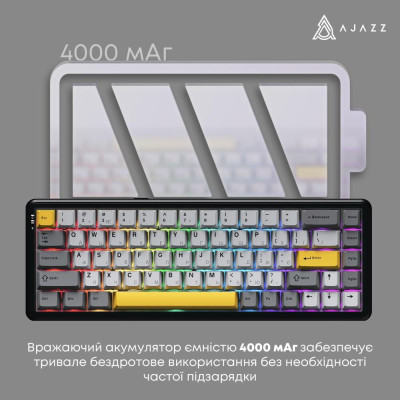 Ajazz AK680 MAX Magnetic Switch Black/Gray/Yellow (AK680-M-BGY-A)