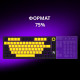 Lorgar KBP7075W Pro Black-Yellow (LRG-KBP7075W-YL-US)