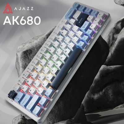Ajazz AK680 MAX White-Dark Blue (AK680-M-BWD-A)